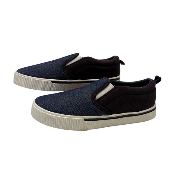 OshKosh B'Gosh Two-Toned Canvas Slip-On Shoes Navy Size 1M - Picture 1 of 8